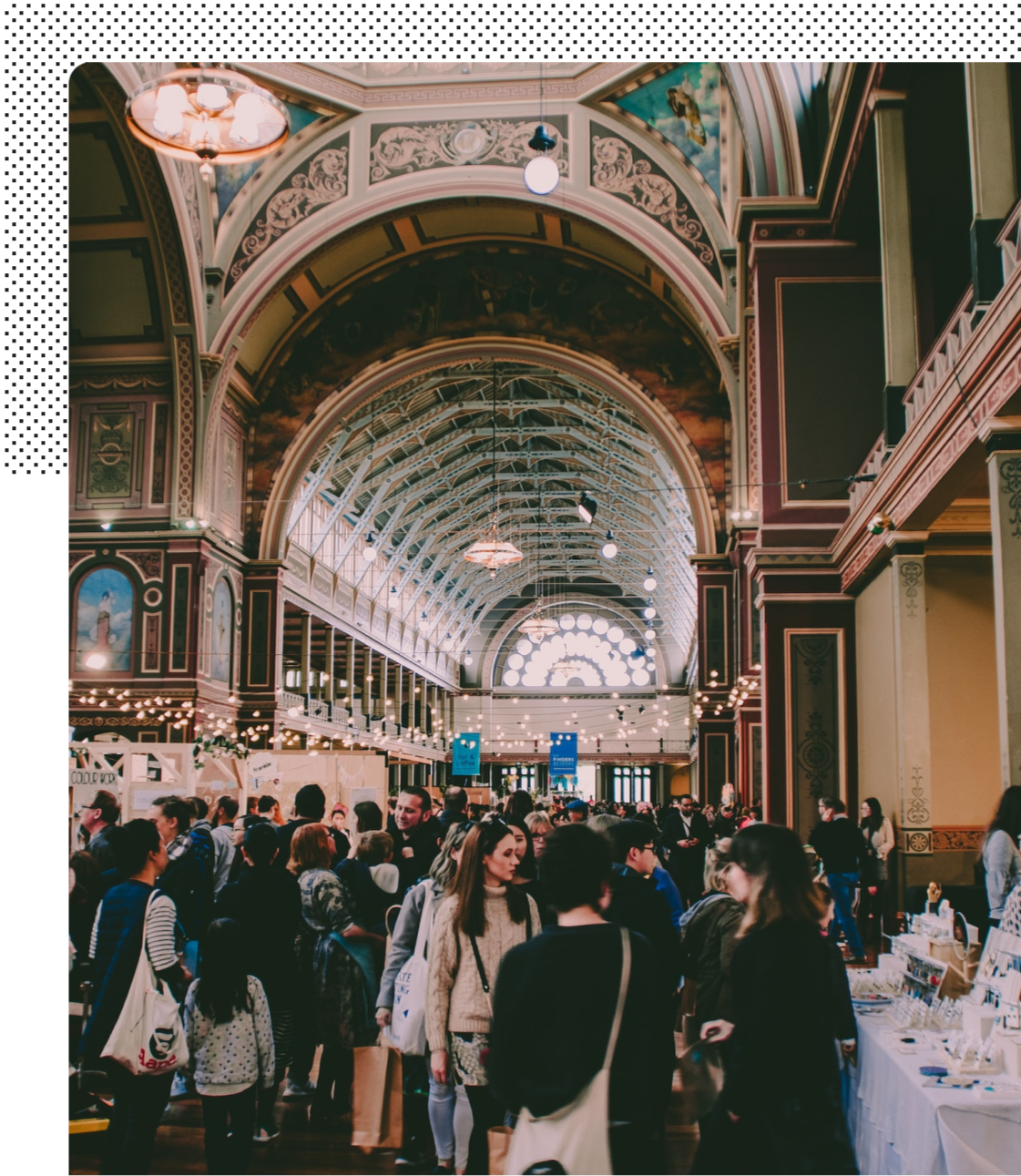 Festival stage with lighting